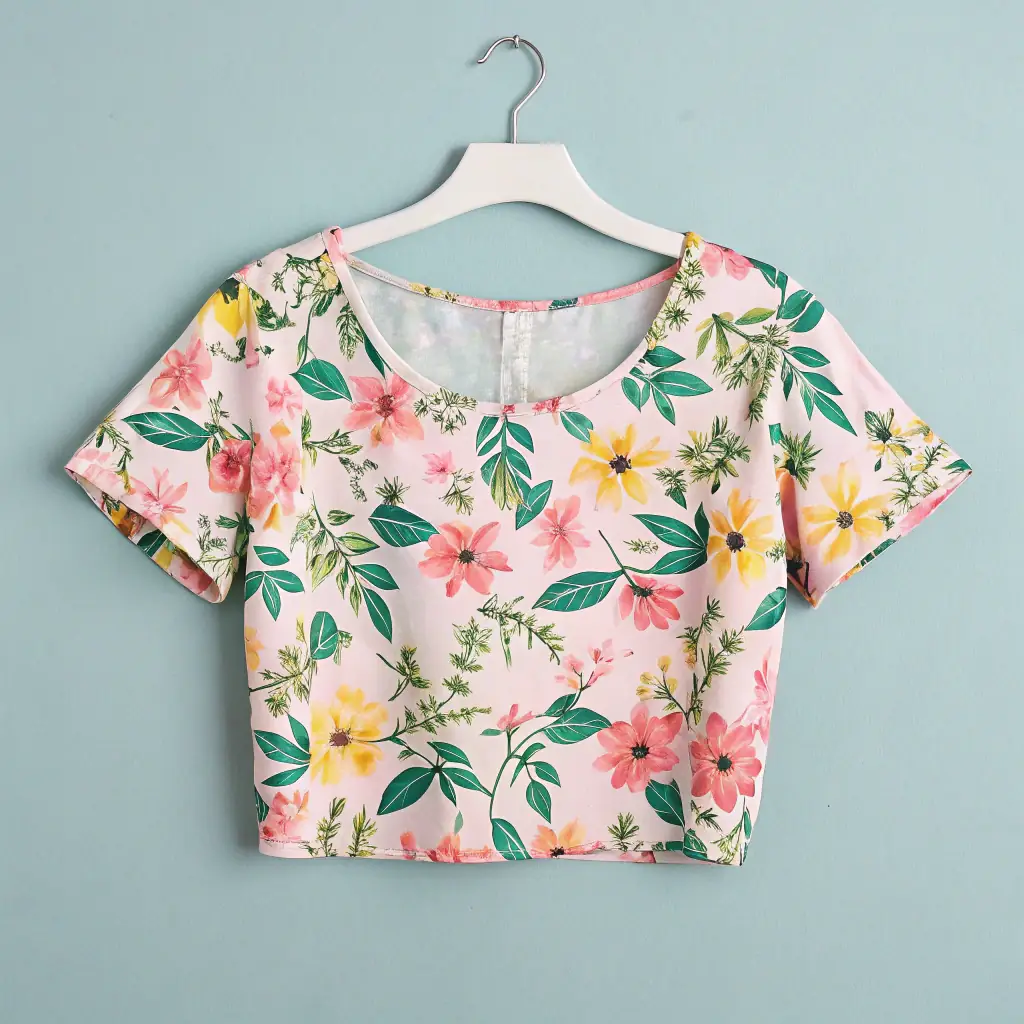 Floral Print Crop Top